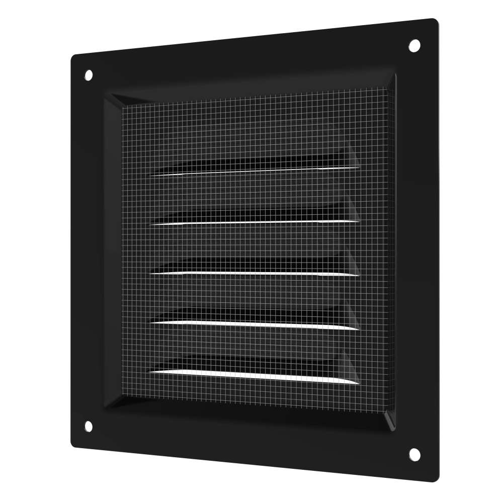 Решетка вентиляционная МЭ сетка 125х125 окрашенная сталь Black ERA