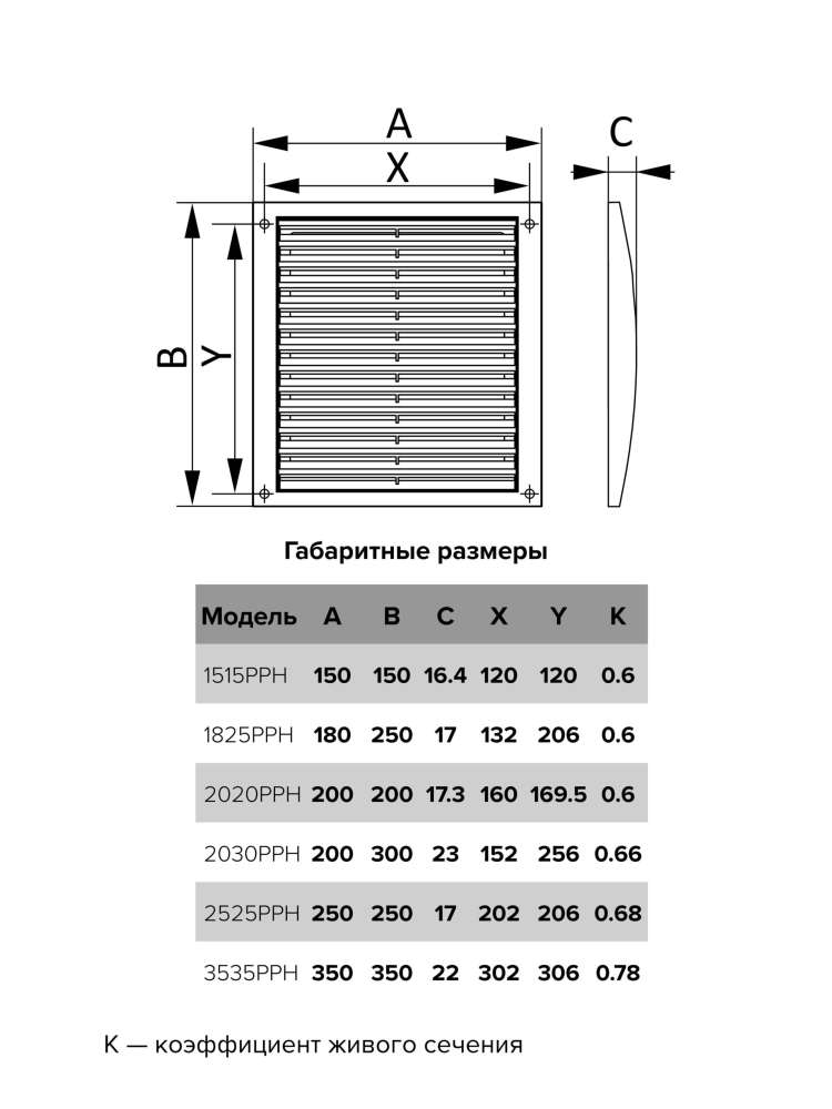 Решетка вентиляционная РРН разъемная 150х150 ASA Gray ERA STREETLINE