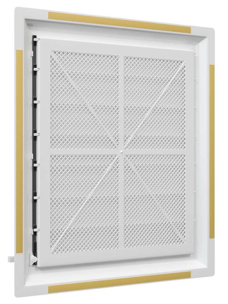 Решетка вентиляционная AIRVENT регулируемая жалюзи 349х399 пластик ERA