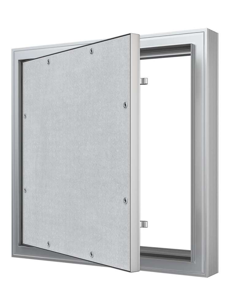 Люк ревизионный D C ERAmo Comfort 400х300 скрытый монтаж усиленная петля алюминий EVECS