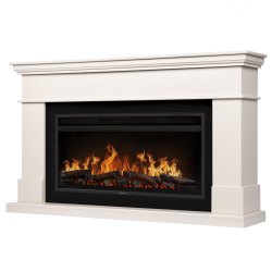 Каминокомплект: Очаг Electrolux EFP/P-3620LS, портал California 42/40/36, молочный